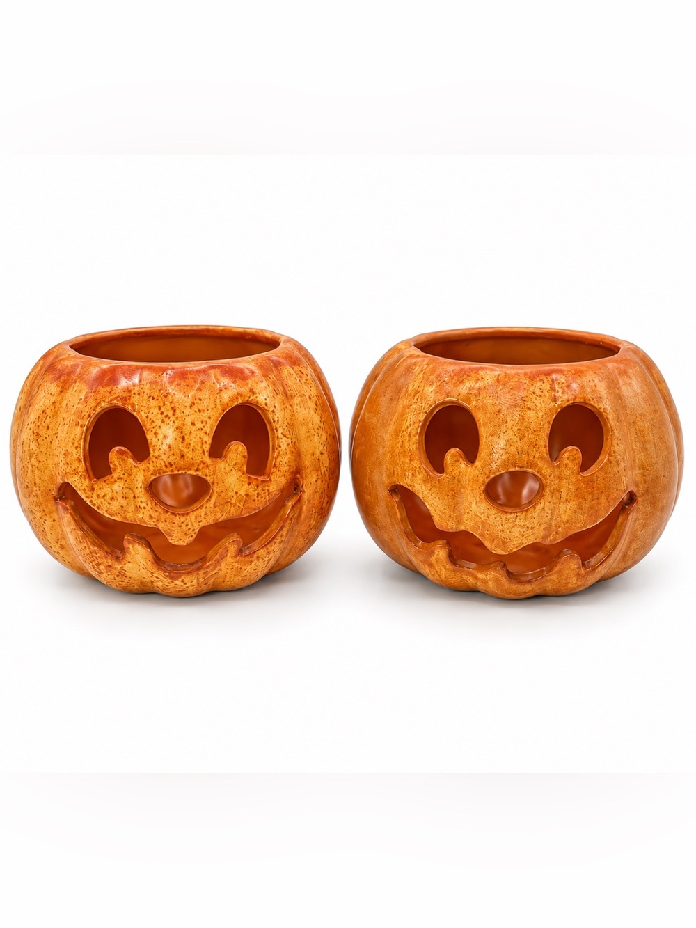 Sonoma Goods For Life Ceramic Jack-O’-Lantern Candle Holders – Set of 2